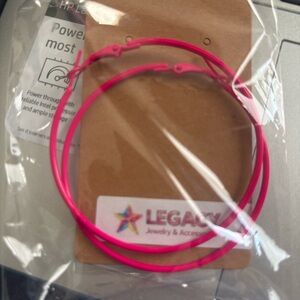 Neon Pink Large Hoop Earrings | Lightweight Statement Jewelry